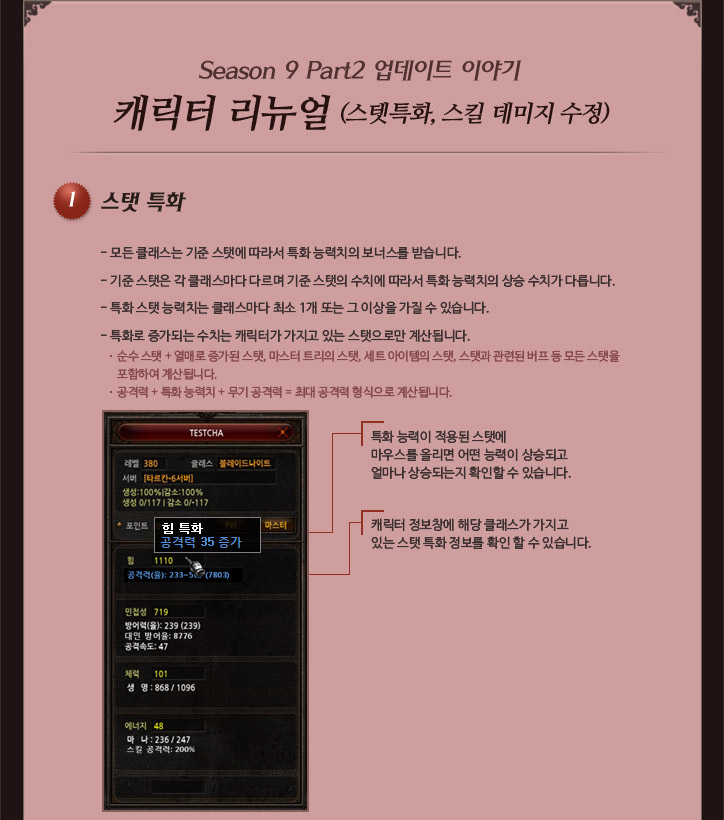 스탯 특화