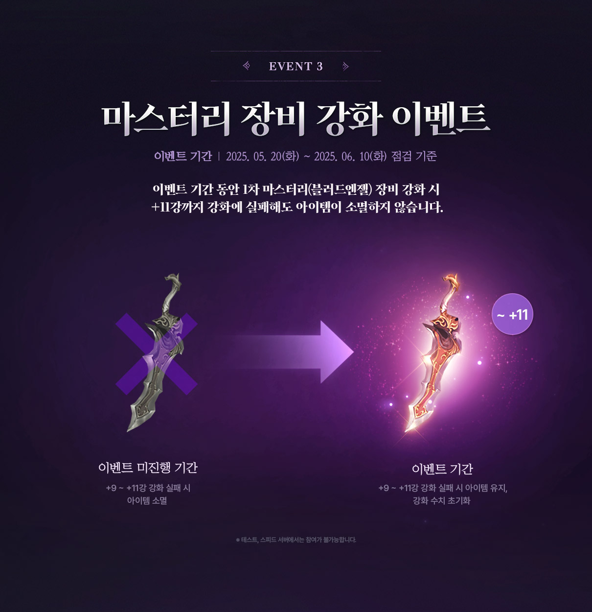 update3 - 마스터리 장비 강화 이벤트