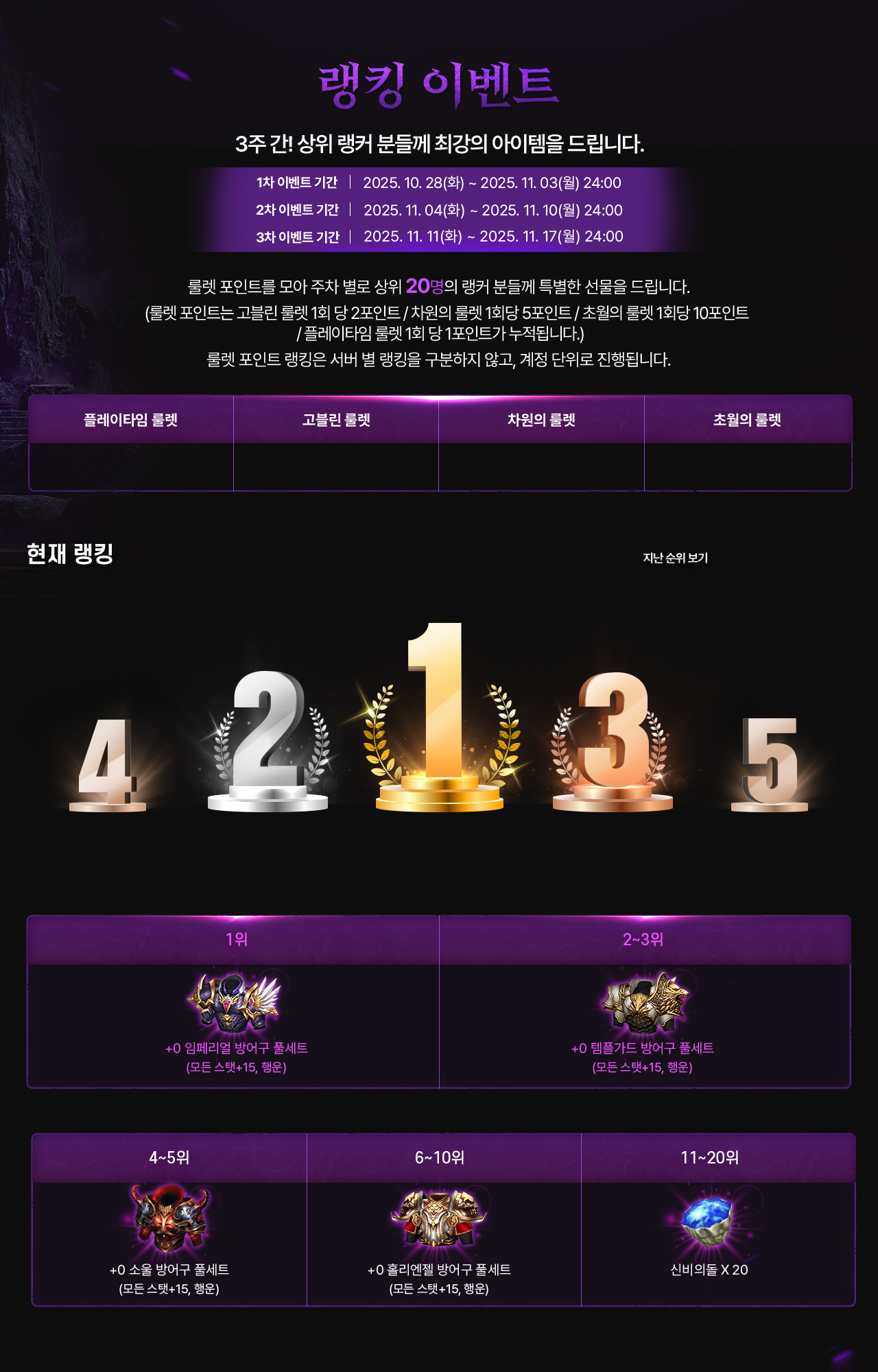 랭킹 이벤트